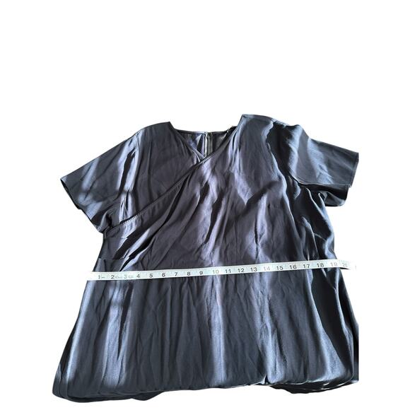 Universal Standard Navy Blue Work Office Faux Wrap Short Sleeve Dress Size 14-16 - Picture 10 of 12